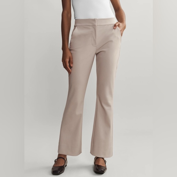 RHONE Pants - Women’s Rhone Taupe Light Khaki Double Bonded Trouser Pants 27” Inseam